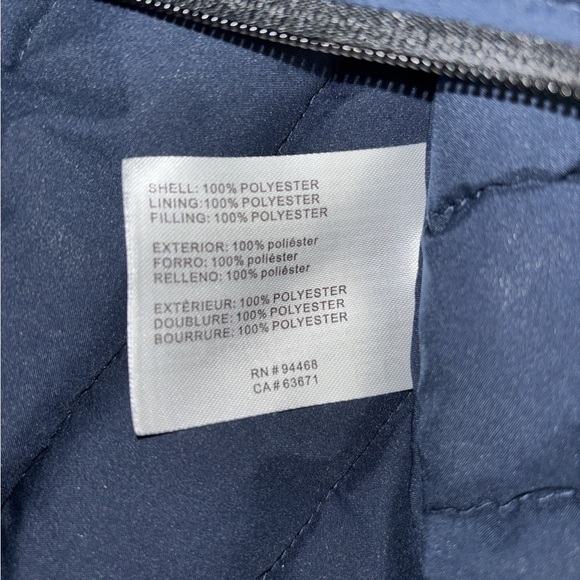 WOMENS NAUTICA XL PUFFER JACKET WITH REMOVABLE HOOD NAVY BLUE FITTED PACKABLE - Picture 10 of 13